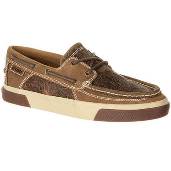 Durango Music City™ Women's Western Emboss Boat Moc - Picture 11 of 11